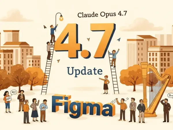 Editorial illustration for: Claude Opus 4.7 Just Dropped — Here's What Changed and Why Figma Shares Fell