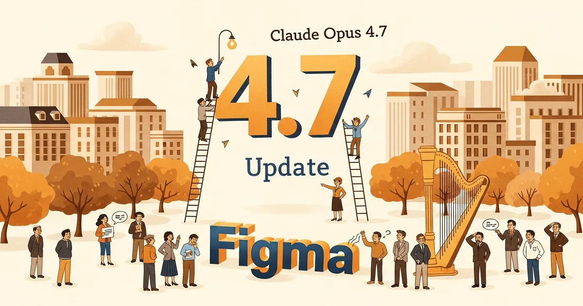 Editorial illustration for: Claude Opus 4.7 Just Dropped — Here's What Changed and Why Figma Shares Fell