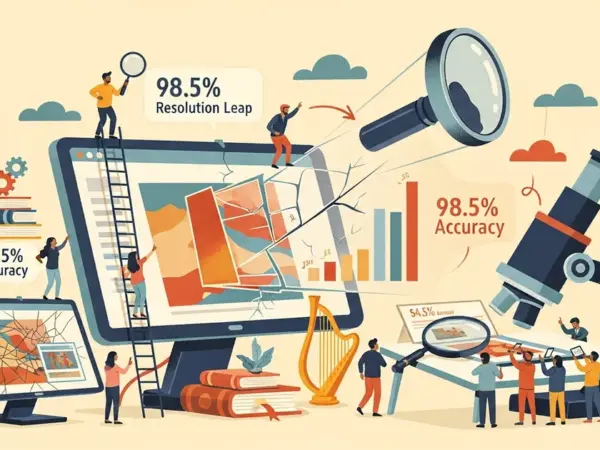 Editorial illustration for: Claude Opus 4.7's Vision Just Jumped to 98.5% Accuracy on Screenshots — Up From 54.5% on the Prev