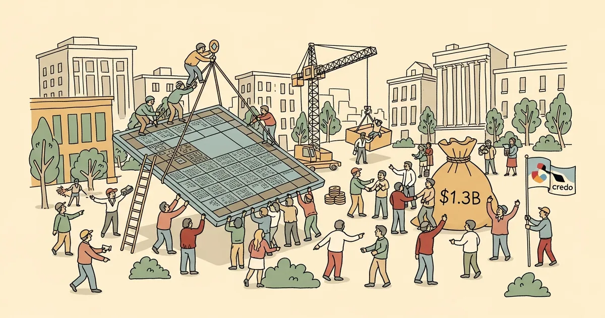 Editorial illustration for: Credo Acquires DustPhotonics for $1.3B in Silicon Photonics Land Grab