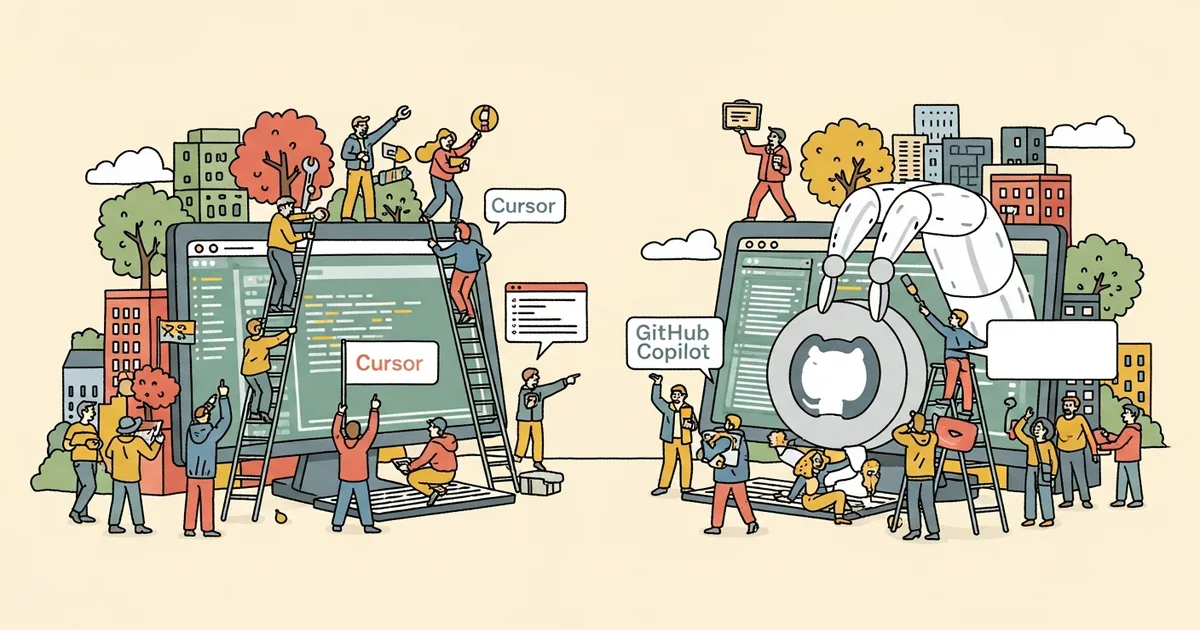 Editorial illustration for: Cursor vs GitHub Copilot 2026: The Real Developer Verdict After 1,000 Hours