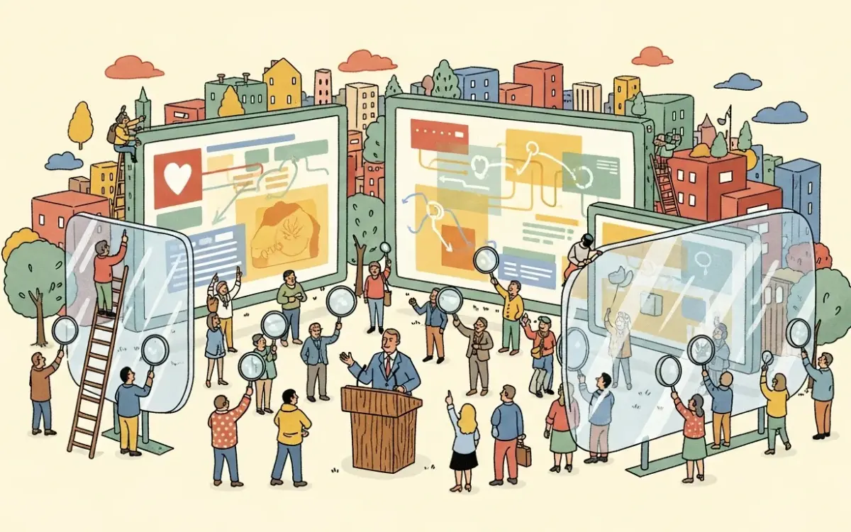 Editorial illustration for: A Mayor Declared a Deepfake Emergency After AI-Generated Images of Children Spread