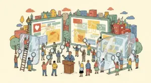 Editorial illustration for: A Mayor Declared a Deepfake Emergency After AI-Generated Images of Children Spread