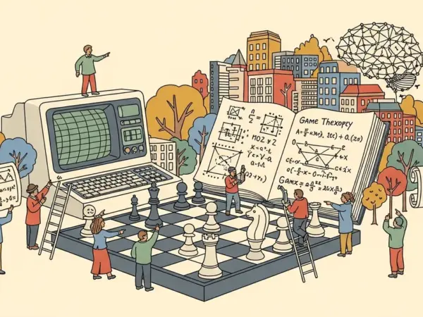 Editorial illustration for: DeepMind Study: LLM Rewrites Game Theory Algorithms and Outperforms Human Experts