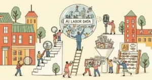 Editorial illustration for: Economist Alex Imas Calls for 'Manhattan Project' to Collect AI Labor Data