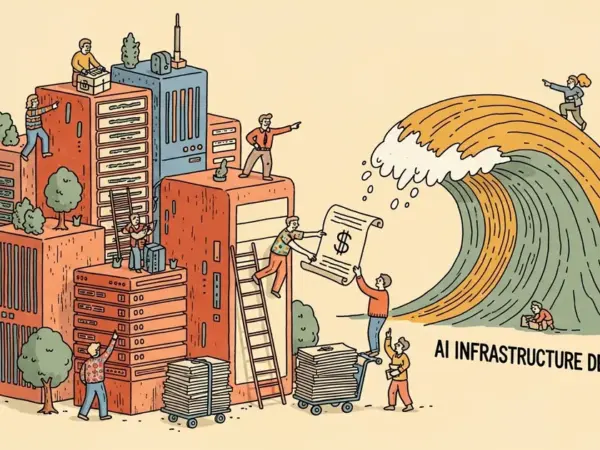 Editorial illustration for: Edged Compute Sells Junk Bonds Amid Sustained AI Infrastructure Debt Wave