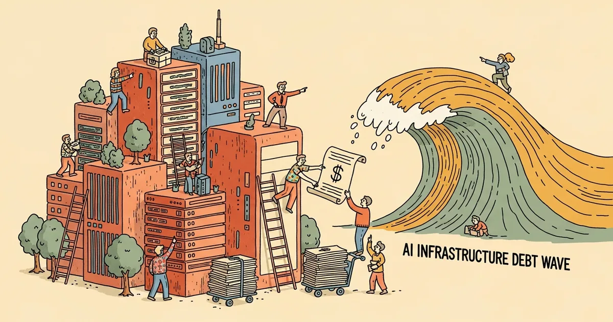 Editorial illustration for: Edged Compute Sells Junk Bonds Amid Sustained AI Infrastructure Debt Wave