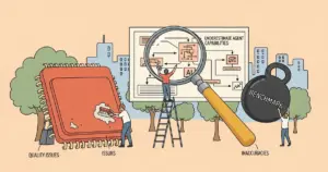 Editorial illustration for: ELT-Bench-Verified: Benchmark Quality Issues Underestimate AI Agent Capabilities