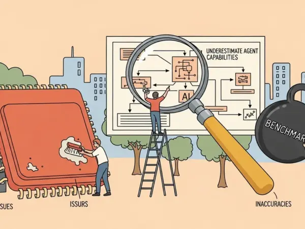 Editorial illustration for: ELT-Bench-Verified: Benchmark Quality Issues Underestimate AI Agent Capabilities