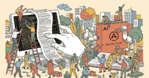 Editorial illustration for: AI Is Writing Code Faster Than Anyone Can Audit It — This $6M Startup Says That's a $100B Securit