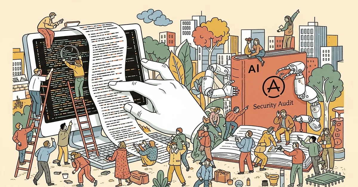 Editorial illustration for: AI Is Writing Code Faster Than Anyone Can Audit It — This $6M Startup Says That's a $100B Securit