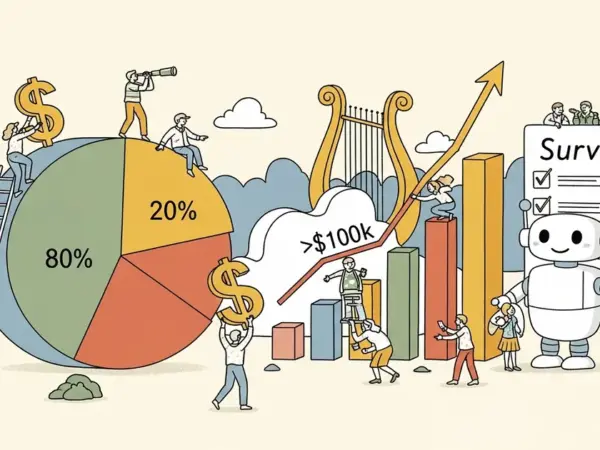 Editorial illustration for: Epoch AI Survey: 80% of Claude's US Weekly Users Earn Over $100K