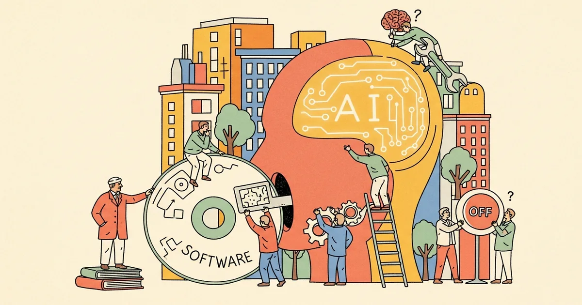 Editorial illustration for: A Wharton Professor Says Companies Are Using AI Wrong — Stop Treating It Like Software