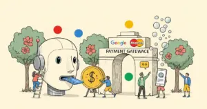 Editorial illustration for: FIDO Alliance Launches AI Agent Payment Standards With Google and Mastercard