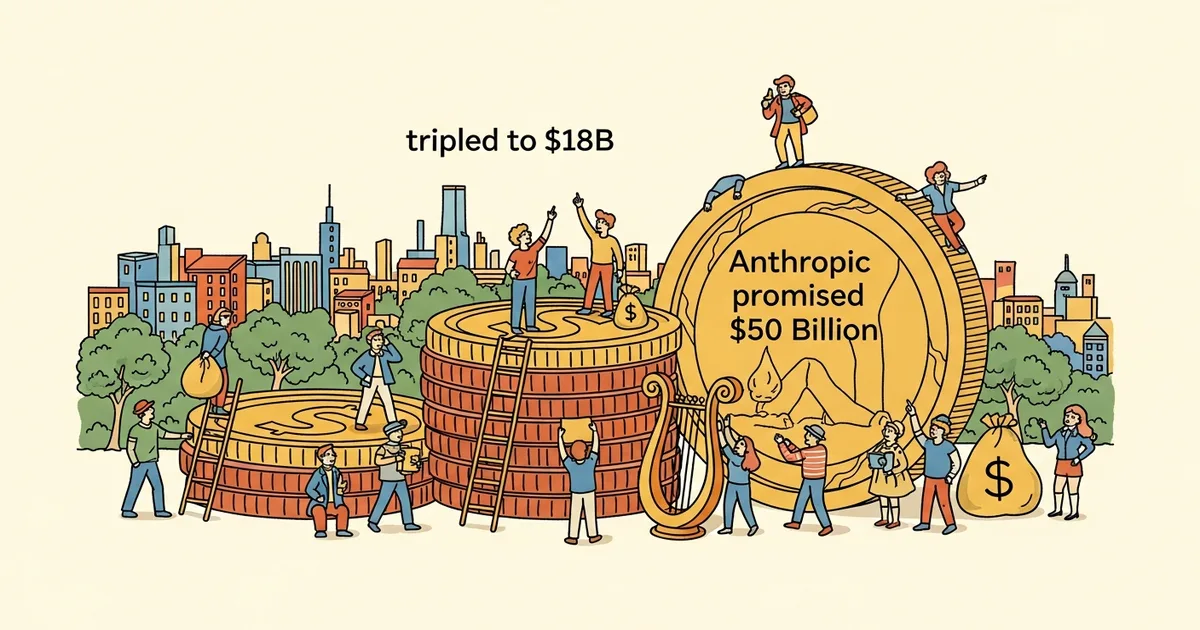 Editorial illustration for: Fluidstack Tripled to $18B Because Anthropic Promised It $50 Billion