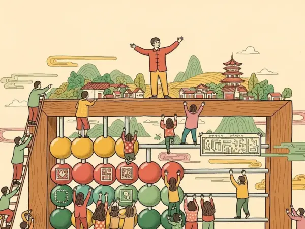 Editorial illustration for: Former Baidu President on AI Tokenization in China