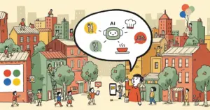 Editorial illustration for: Google's AI Now Reads Your Texts and Recommends Restaurants Before You Even Search — Magic Cue Ex