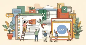 Editorial illustration for: Genspark Just Released an AI Employee That Lives Inside Your PowerPoint, Excel, and Zoom Calls —