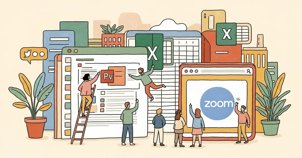 Editorial illustration for: Genspark Just Released an AI Employee That Lives Inside Your PowerPoint, Excel, and Zoom Calls —