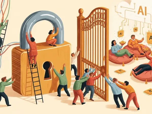 Editorial illustration for: George Hotz Says Closed-Source AI Is Creating a New Feudal Class System