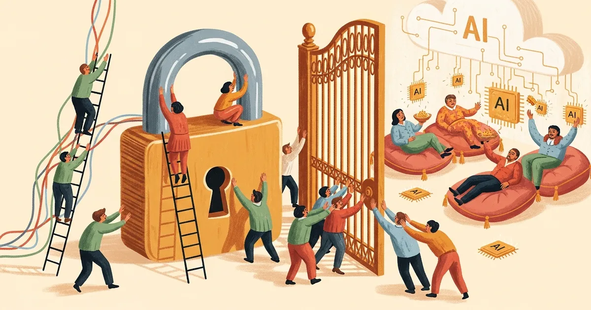 Editorial illustration for: George Hotz Says Closed-Source AI Is Creating a New Feudal Class System