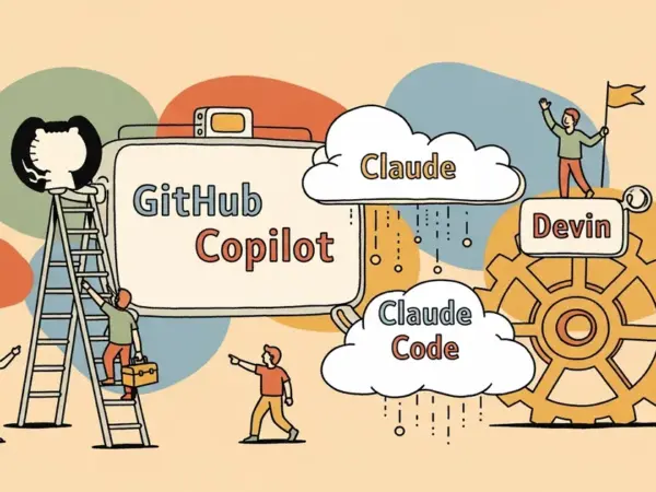 Editorial illustration for: GitHub Copilot vs Claude Code vs Devin 2026: The Coding Agent Verdict