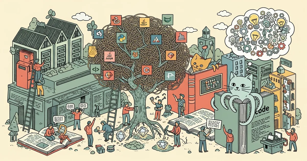 Editorial illustration for: GitHub's AI Now Understands Why Code Was Written, Not Just What It Says — Repository Intelligence