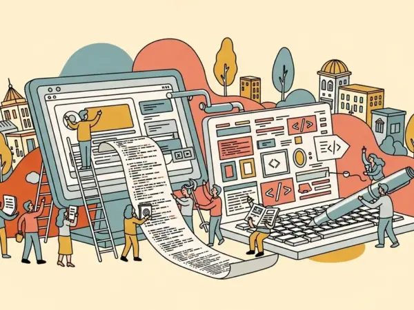 Editorial illustration for: GLM-5V-Turbo: This 10B Model Turns Screenshots Into Working Code