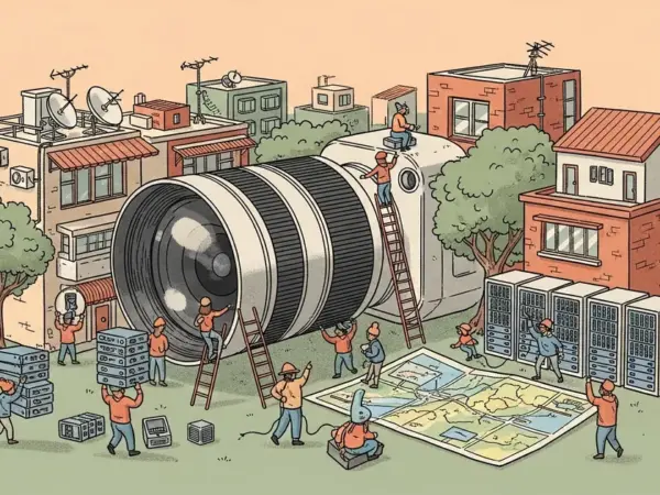 Editorial illustration for: Google Adds AI Scene Grounding to Street View, Satellite Analysis to BigQuery