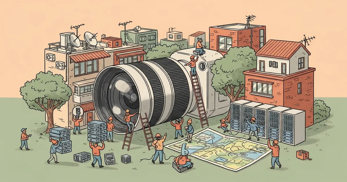 Editorial illustration for: Google Adds AI Scene Grounding to Street View, Satellite Analysis to BigQuery