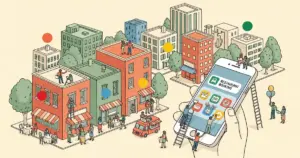 Editorial illustration for: Google AI Mode Redesigns Mobile Interface, Expands Restaurant Booking to 8 Countries