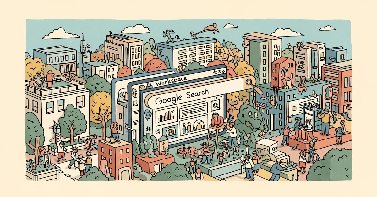 Editorial illustration for: Google Search Just Became a Workspace — Canvas Lets You Build Projects Inside AI Mode [How to Use