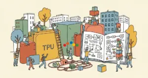 Editorial illustration for: Google Cloud Releases New TPU Chip Lineup and Agent-Building Tools