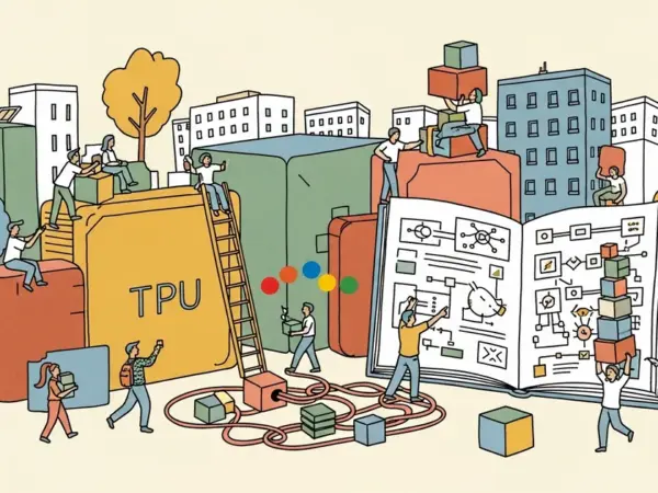 Editorial illustration for: Google Cloud Releases New TPU Chip Lineup and Agent-Building Tools