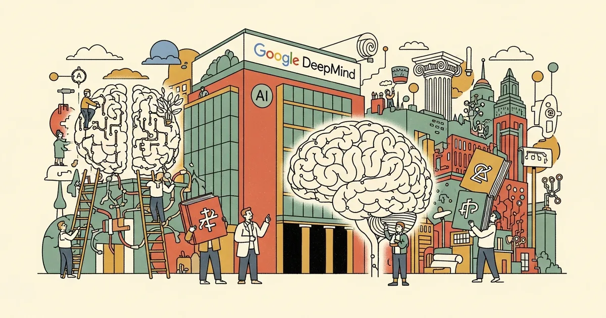 Editorial illustration for: Google DeepMind Just Hired Its First Full-Time Philosopher — His Job Is to Figure Out If AI Is Co