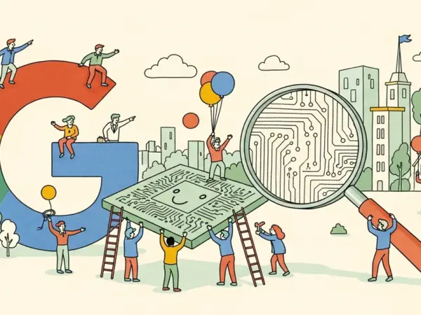 Editorial illustration for: Google and Intel Expand Multiyear Deal for Custom AI Infrastructure Chips