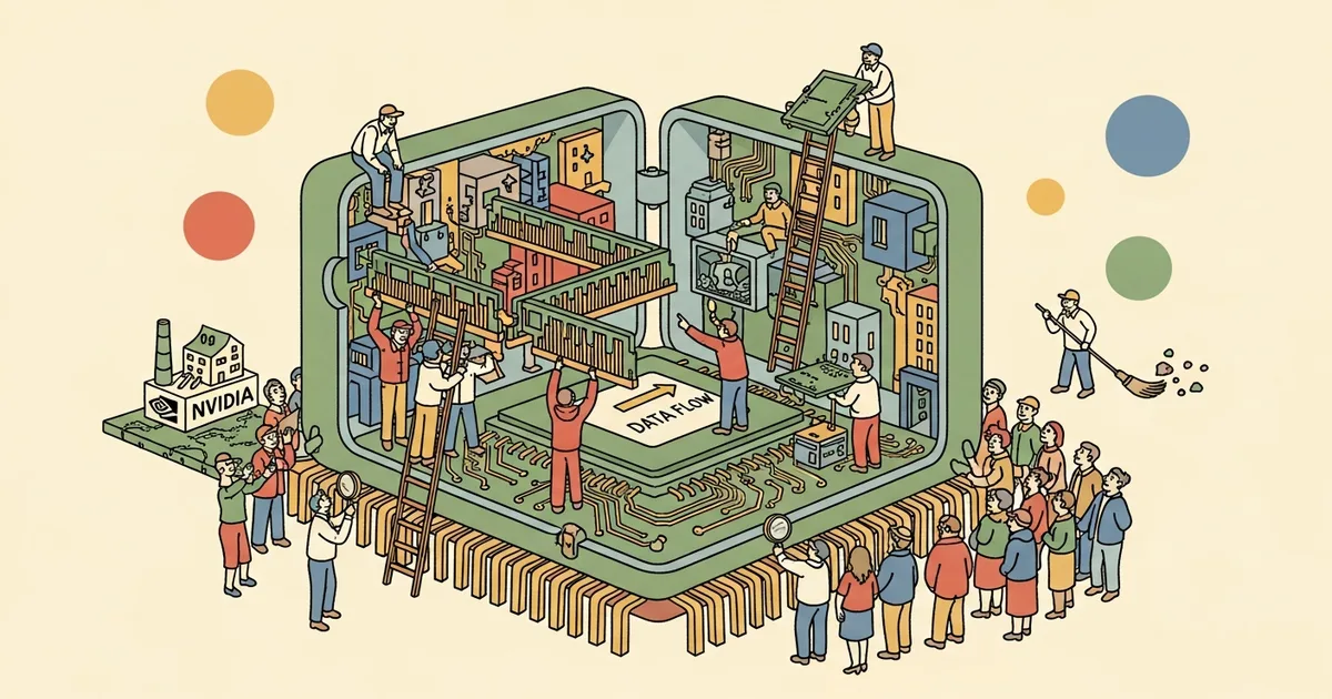 Editorial illustration for: Google Is Building a Chip That Puts the Processor Inside the Memory — And It Could Make NVIDIA's