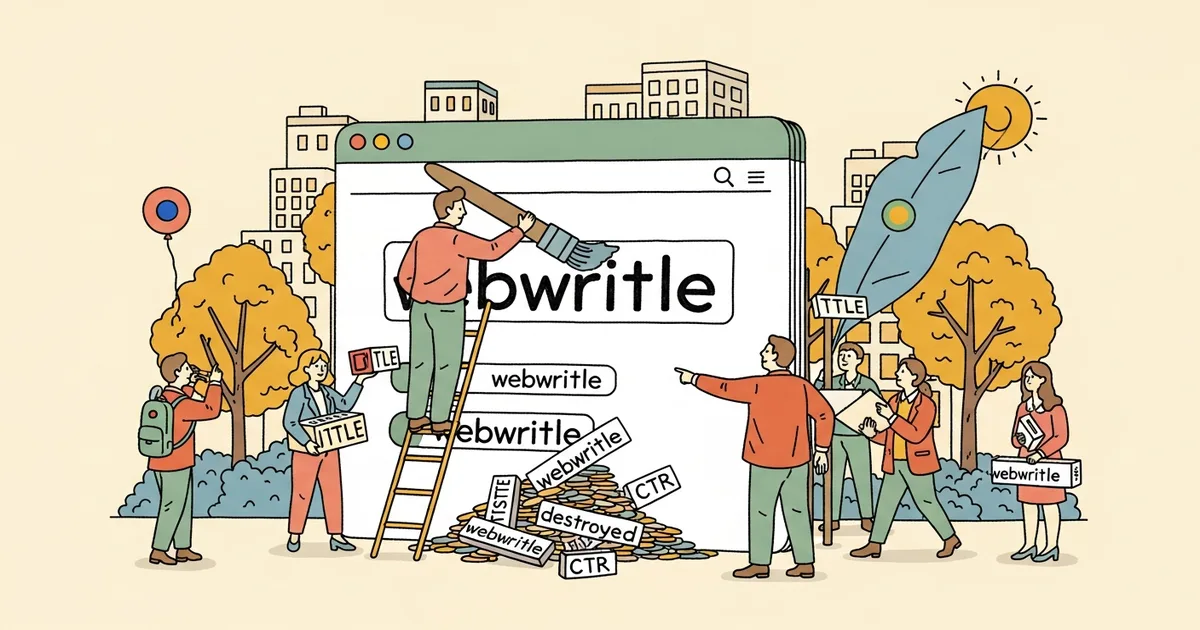 Editorial illustration for: Google Is Secretly Rewriting 62% of Website Titles — Here's How to Stop It From Destroying Your C