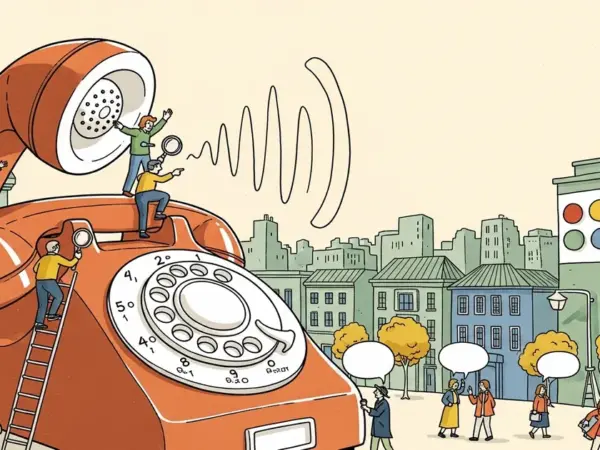 Editorial illustration for: Google Just Turned Search Into a Phone Call — Search Live Might Kill Siri and Alexa