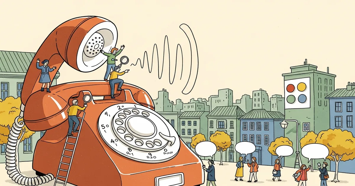 Editorial illustration for: Google Just Turned Search Into a Phone Call — Search Live Might Kill Siri and Alexa