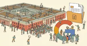 Editorial illustration for: Google Signs Pentagon Classified AI Contract Despite 600-Employee Protest