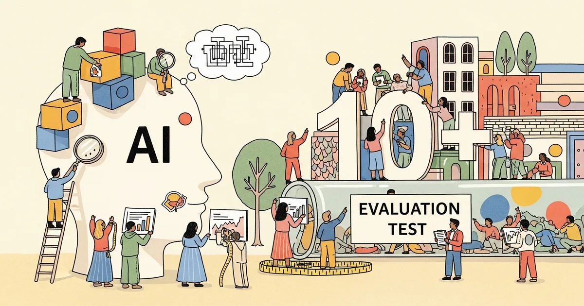 Editorial illustration for: Google Study: AI Benchmarks Need 10+ Human Raters Per Test Example