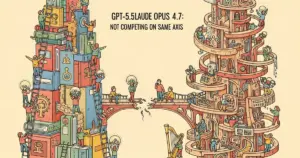 Editorial illustration for: GPT-5.5 vs Claude Opus 4.7: Not Competing on the Same Axis