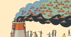 Editorial illustration for: xAI Burned 72,000 Tons of CO2 Training Grok 4 — 15,000 Cars' Worth
