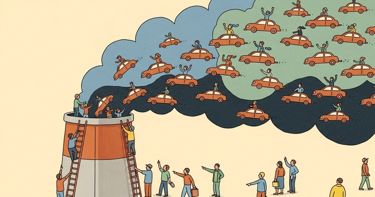 Editorial illustration for: xAI Burned 72,000 Tons of CO2 Training Grok 4 — 15,000 Cars' Worth