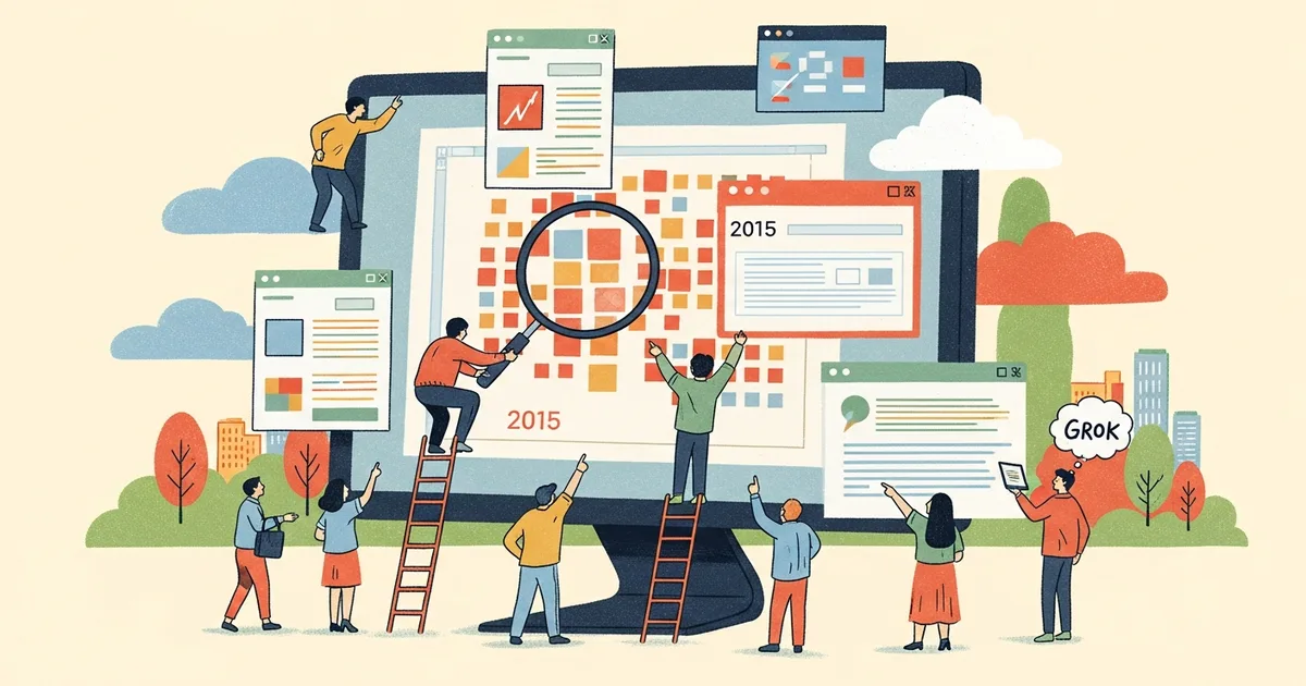 Editorial illustration for: Grok Computer Desktop Agent Controls Any App by Reading Pixels — Even 2015 Software