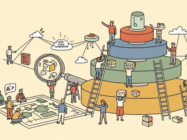 Editorial illustration for: Holos Proposes Five-Layer Architecture for Web-Scale LLM Agent Coordination