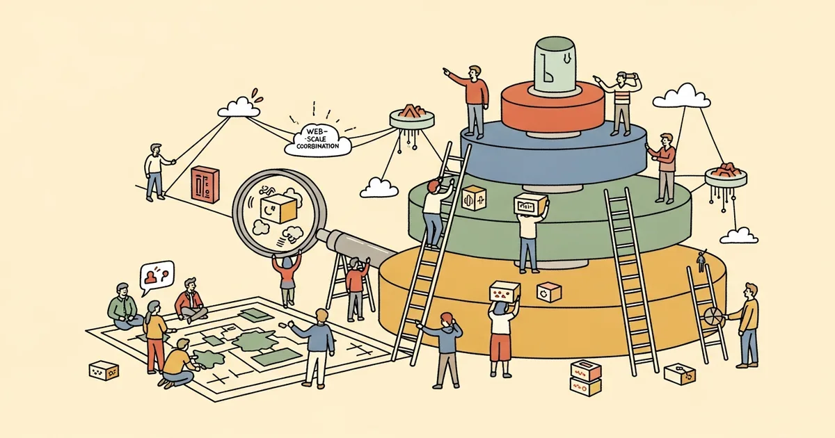 Editorial illustration for: Holos Proposes Five-Layer Architecture for Web-Scale LLM Agent Coordination