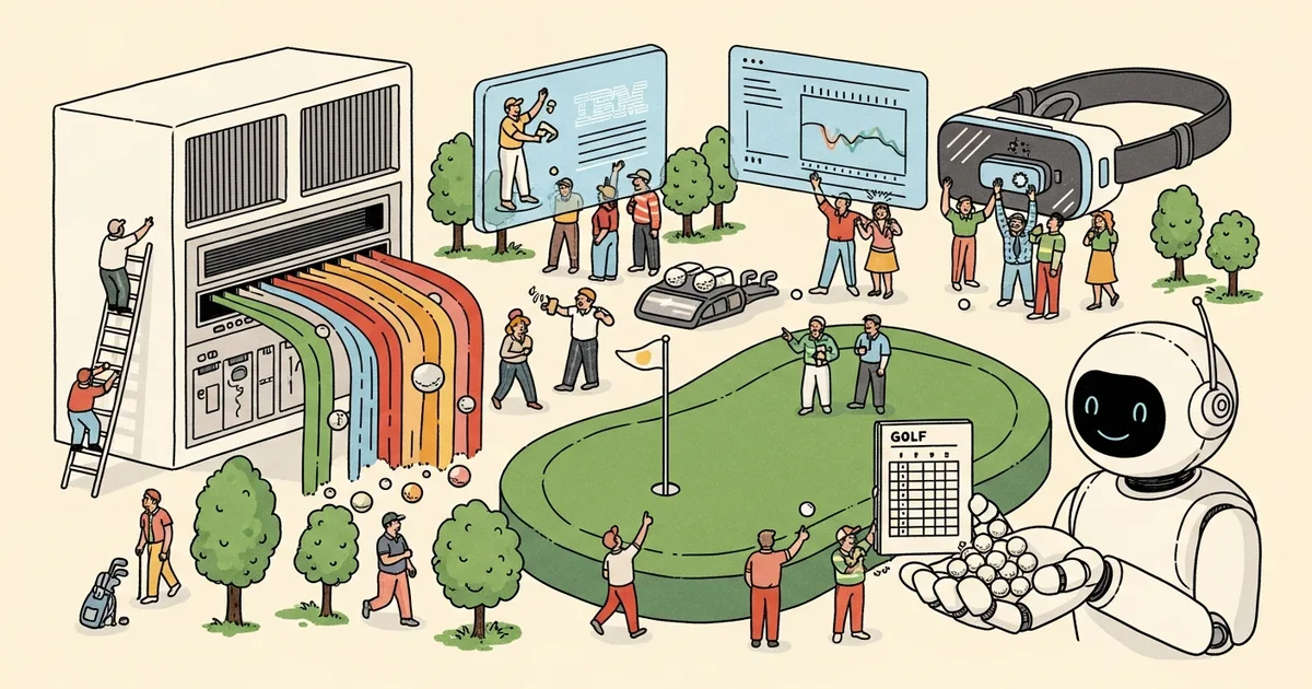 Editorial illustration for: IBM and Masters Deploy AI Fan Experience Tools at Augusta National
