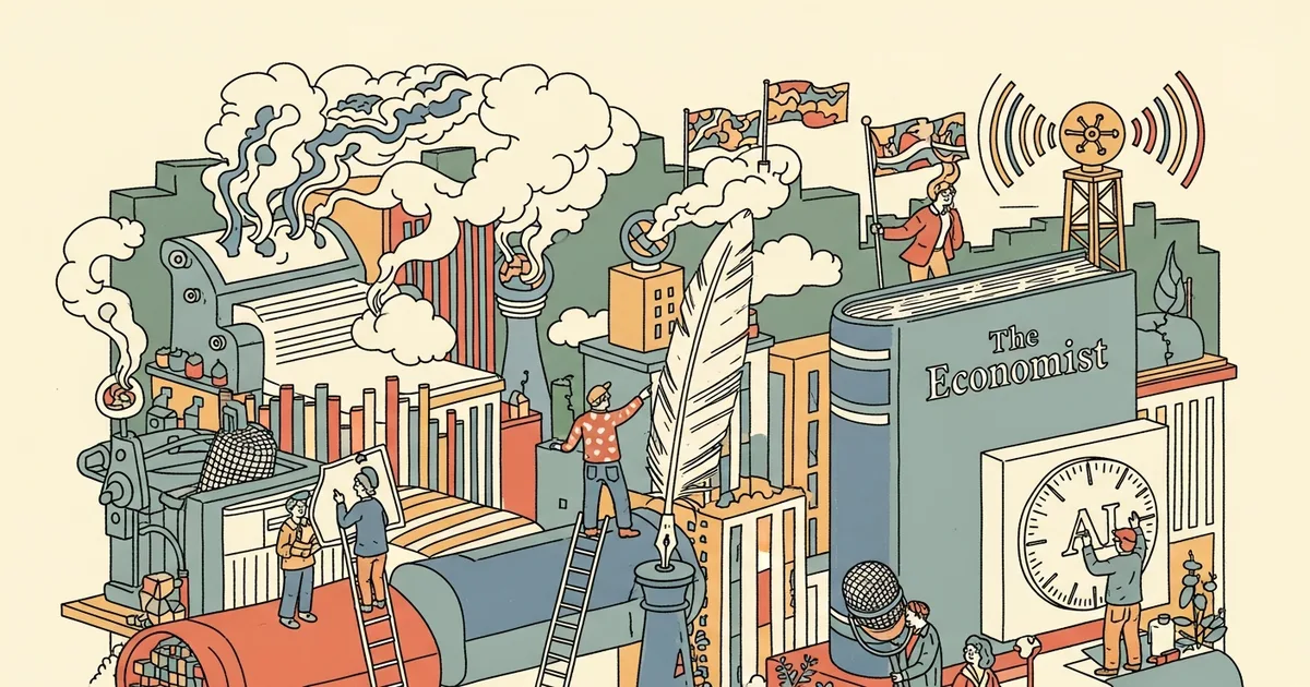 Editorial illustration for: Iran Outpaces Rivals in AI-Enabled Propaganda, Economist Analysis Concludes